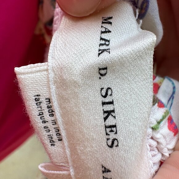 Floral Puff Sleeve Midi Nap Dress by Mark D. Sikes for Anthropologie Size Large - Picture 4 of 4